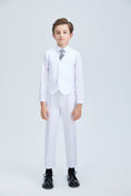 Charger l'image dans la visionneuse de la galerie, White Tuxedo 5 Piece Boys Suits
