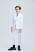 Charger l'image dans la visionneuse de la galerie, White Tuxedo 5 Piece Boys Suits
