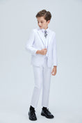 Cargar la imagen en la vista de la galería, White Tuxedo 5 Piece Boys Suits
