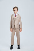 Cargar la imagen en la vista de la galería, Champagne Kid Formal Classic Suits Set 5 Piece Boys Suits
