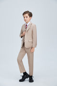 Cargar la imagen en la vista de la galería, Champagne Kid Formal Classic Suits Set 5 Piece Boys Suits
