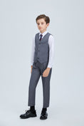 Load image into Gallery viewer, Grey Formal Classic 5 Piece Boys Suits
