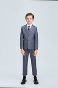 Load image into Gallery viewer, Grey Formal Classic 5 Piece Boys Suits
