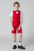 Load image into Gallery viewer, Red Outfit Summer 4 Piece Kids Boys Suit
