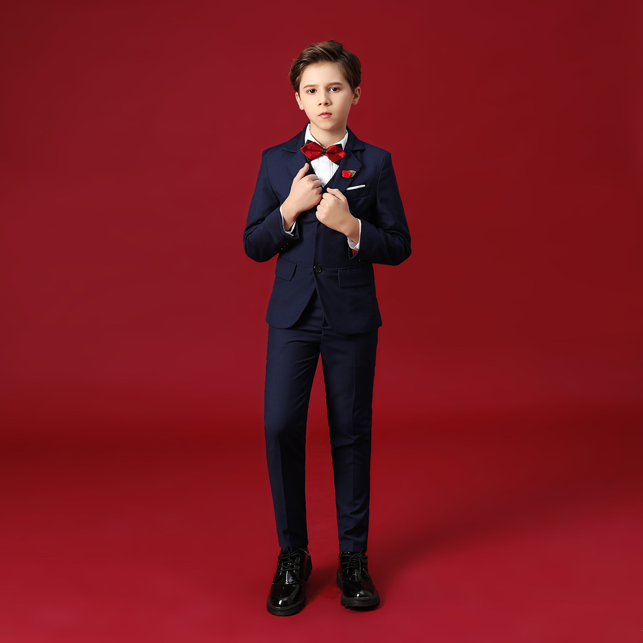 Navy Kid Formal Classic 5 Piece Boys Suits