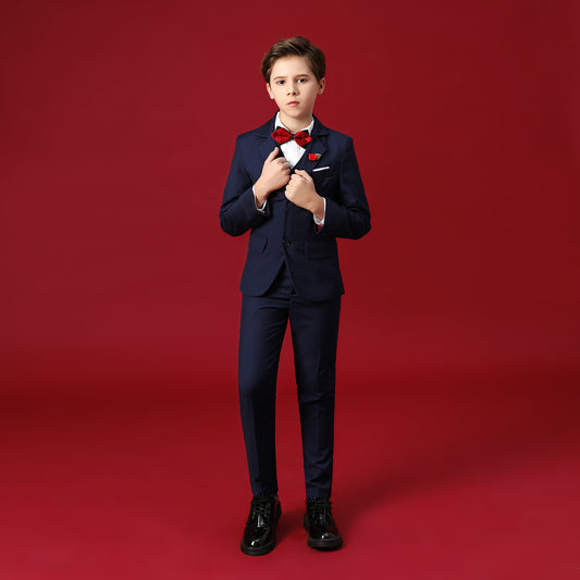 Navy Kid Formal Classic 5 Piece Boys Suits