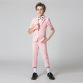 Load image into Gallery viewer, Pink Slim Fit Formal Party Wedding 4 Piece Suit
