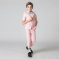 Cargar la imagen en la vista de la galería, Pink Slim Fit Formal Party Wedding 4 Piece Suit
