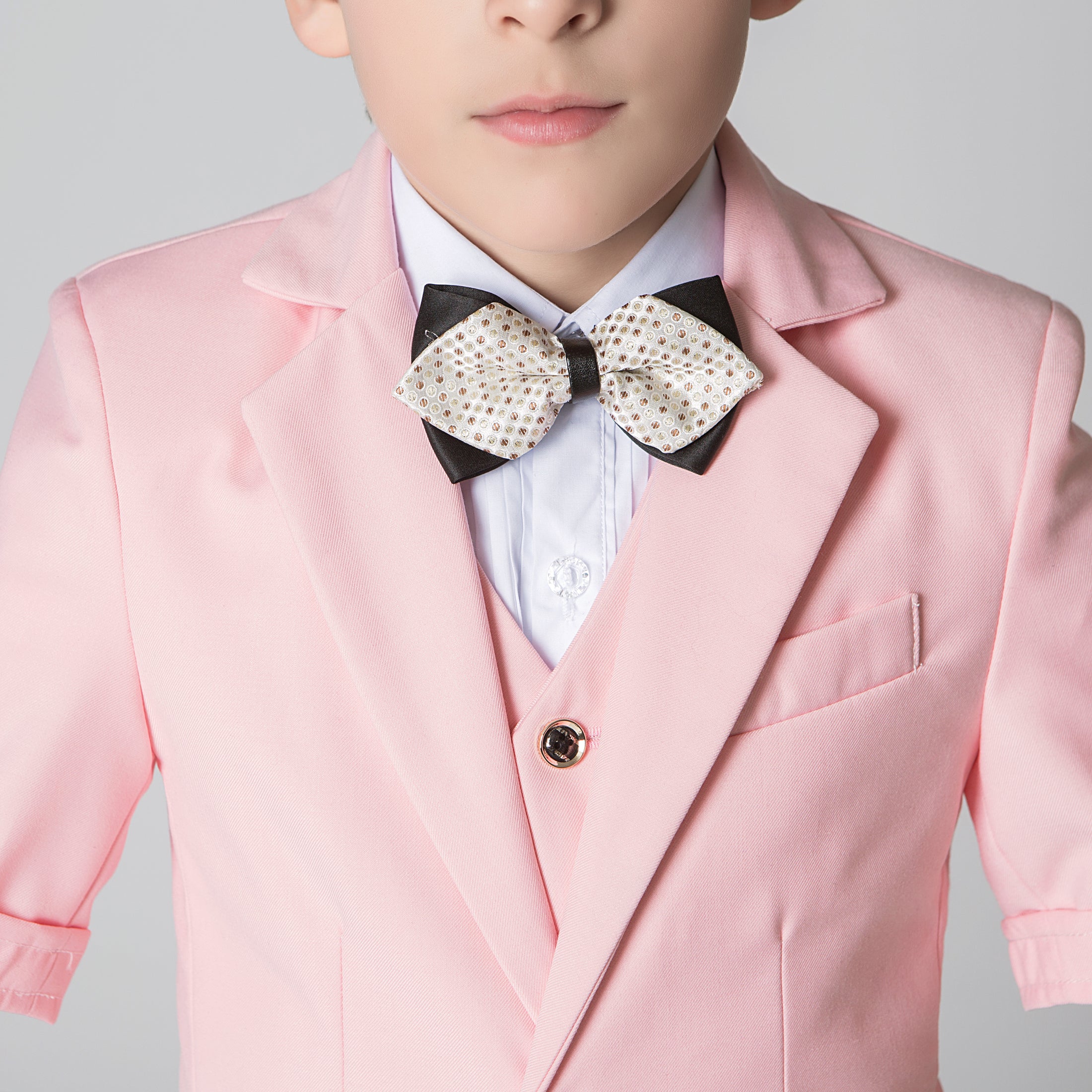 Pink Slim Fit Formal Party Wedding 4 Piece Suit