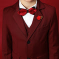 Charger l'image dans la visionneuse de la galerie, Burgundy Formal School 5 Piece Boys Suits
