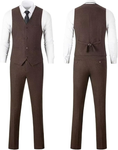 Load image into Gallery viewer, Retro Tweed Herringbone Long Blazer 3 Pieces Mens Suits 3690
