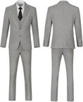 Cargar la imagen en la vista de la galería, Retro Tweed Herringbone Slim Fit Notch Lapel Tuxedos Set Prom 3 Piece Men's Suit
