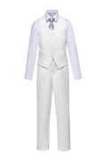 Cargar la imagen en la vista de la galería, White 2 Piece Kids Boys' Vest and Pants Dress Suits Set
