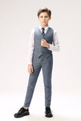 Cargar la imagen en la vista de la galería, Grey Formal 4 Piece Boys Suits
