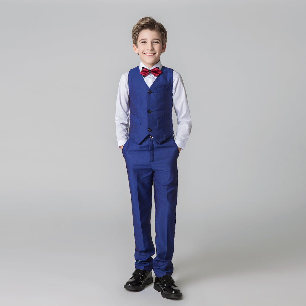 Royal Blue Formal Classic 5 Piece Kids Boys Suits