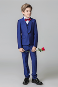 Load image into Gallery viewer, Royal Blue Formal Classic 5 Piece Kids Boys Suits
