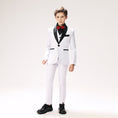 Charger l'image dans la visionneuse de la galerie, Classic Morden Fit Toddler Tuxedo 5 Pieces Boy Suits
