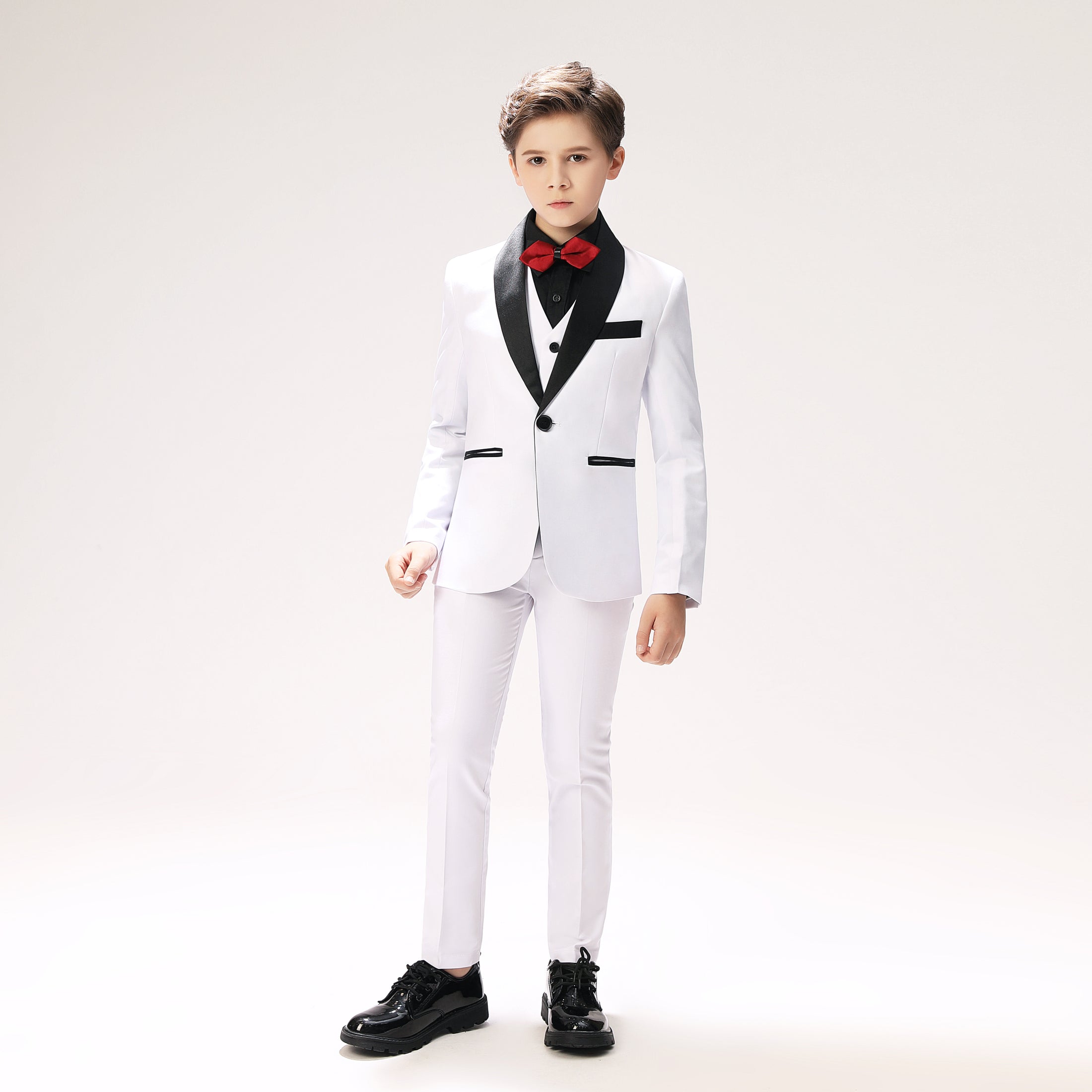 Classic Morden Fit Toddler Tuxedo 5 Pieces Boy Suits