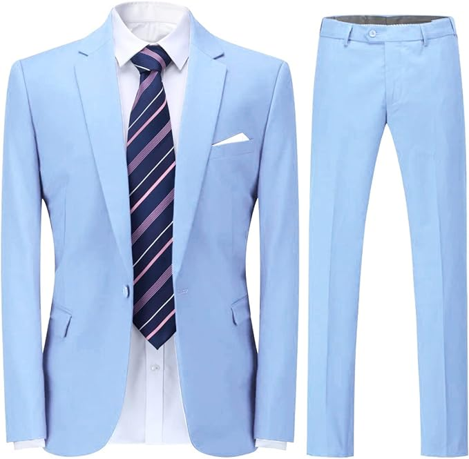 Single-Breasted One Button Center 2 Pieces Men's Suit