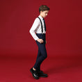 Load image into Gallery viewer, Navy Kid Formal Classic 5 Piece Boys Suits
