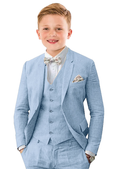 Charger l'image dans la visionneuse de la galerie, Summer Casual Linen 3 Piece Boys Suit Jacket Vest Pant Set
