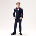 Charger l'image dans la visionneuse de la galerie, Plaid Woolen Elegant 5 Piece Boys Suits
