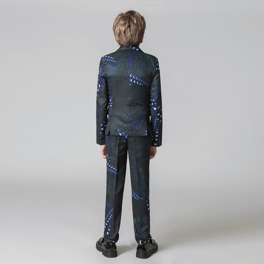 Unique Design Slim Fit Modern 5 Piece Boys Suits