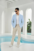 Charger l'image dans la visionneuse de la galerie, Seersucker Striped Men's Summer Blazer
