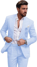 Load image into Gallery viewer, Summer Casual Linen Men's Slim Fit 2 Piece Suit
