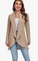 Groovy Long Sleeve Plain Outerwear