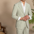 Gallery viewerに画像を読み込む, Casual Summer Lightweight Seersucker Suit Shorts Mens Set
