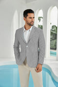 Cargar la imagen en la vista de la galería, Seersucker Striped Men's Summer Blazer
