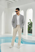 Load image into Gallery viewer, Seersucker Striped Men's Summer Blazer
