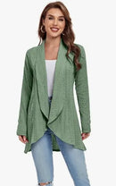 Groovy Long Sleeve Plain Outerwear