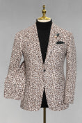 Bild in Galerie-Betrachter laden, Men's Off-white Leopard Print Single-breasted 2-piece Suit
