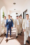 Cargar la imagen en la vista de la galería, Summer Casual  Beach Wedding  2 Piece Linen Men Suits
