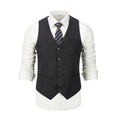 Load image into Gallery viewer, Black Plaid Men's Vest for Party, Wedding and Business
