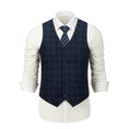 Gallery viewerに画像を読み込む, Navy Plaid Men's 3 Piece Set for Party, Wedding and Business
