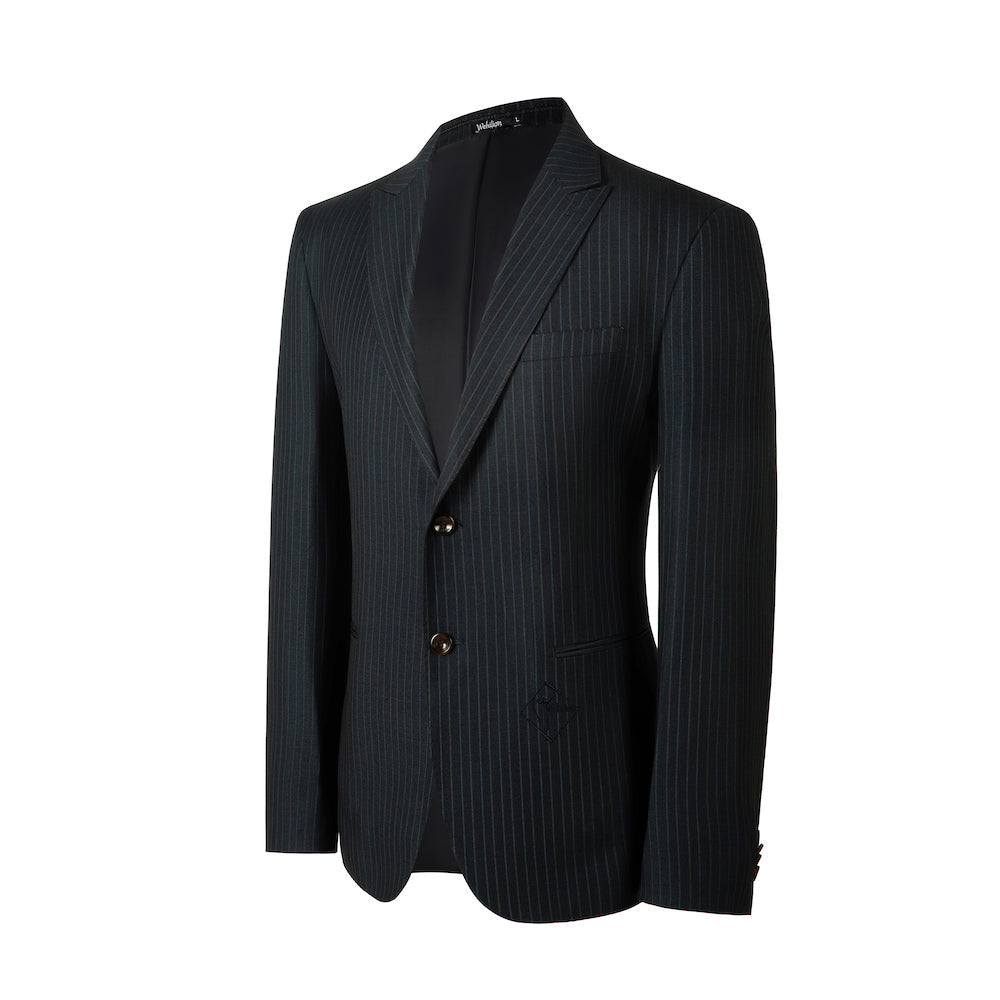 Designer Style New Men's Two Button Stripe Blazer