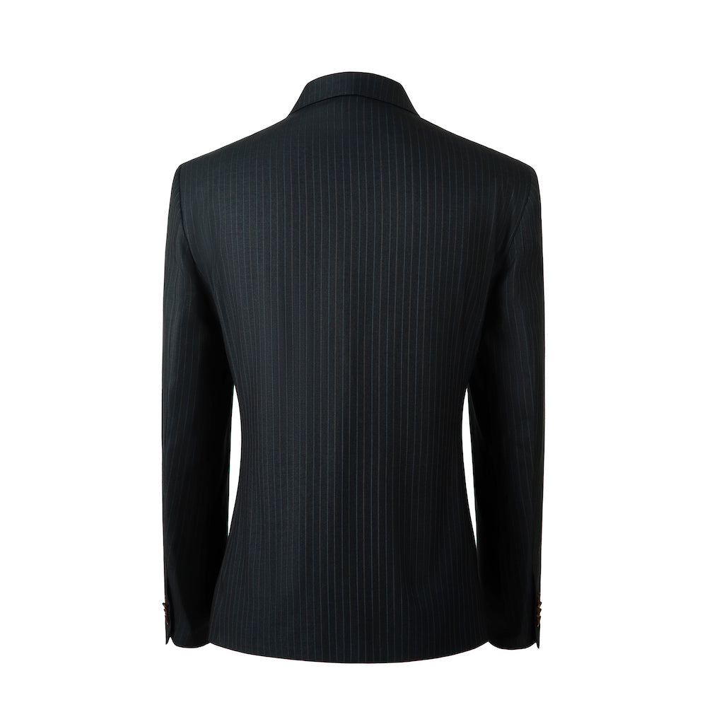 Designer Style New Men's Two Button Stripe Blazer