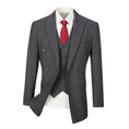 Gallery viewerに画像を読み込む, Grey Plaid Men's Double Breasted  Blazer
