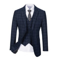 Gallery viewerに画像を読み込む, Navy Plaid Men's Blazer for Party, Wedding and Business
