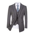 Load image into Gallery viewer, Grey Stripe Men's Double Breasted Blazer for Party, Wedding and Business
