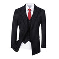 Load image into Gallery viewer, Navy Stripe Men's Double Breasted Blazer for Party, Wedding and Business
