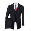 Cargar la imagen en la vista de la galería, Stripe Men's 3 Piece Suits Double Breasted Blazer Vest Pants(MORE COLORS+)
