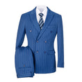 Load image into Gallery viewer, Royal Blue Stripe Men's 3 Piece Suits
