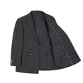 Cargar la imagen en la vista de la galería, Black Plaid Men's Double Breasted Blazer Jacket
