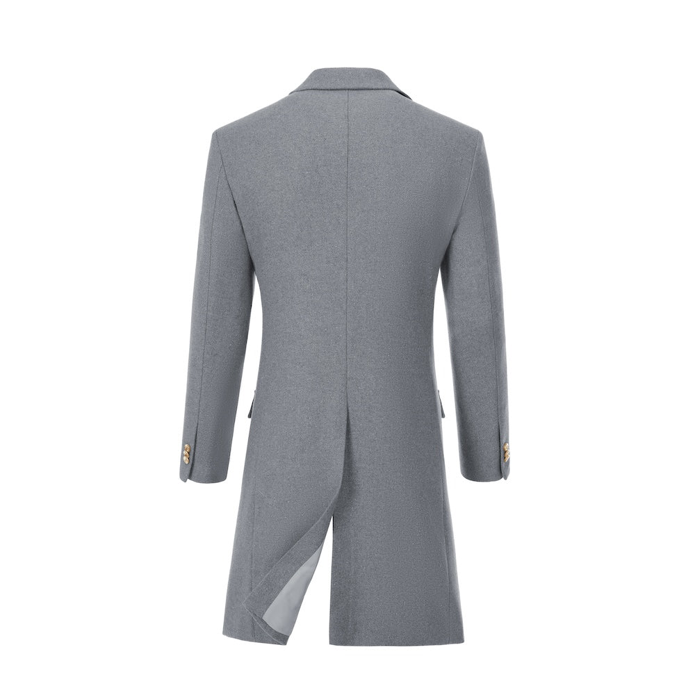 Men's Wool Coat Winter Double Breasted Long Coat 2775