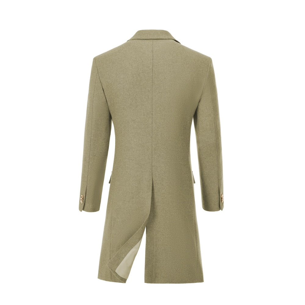 Men's Wool Coat Winter Double Breasted Long Coat 2775