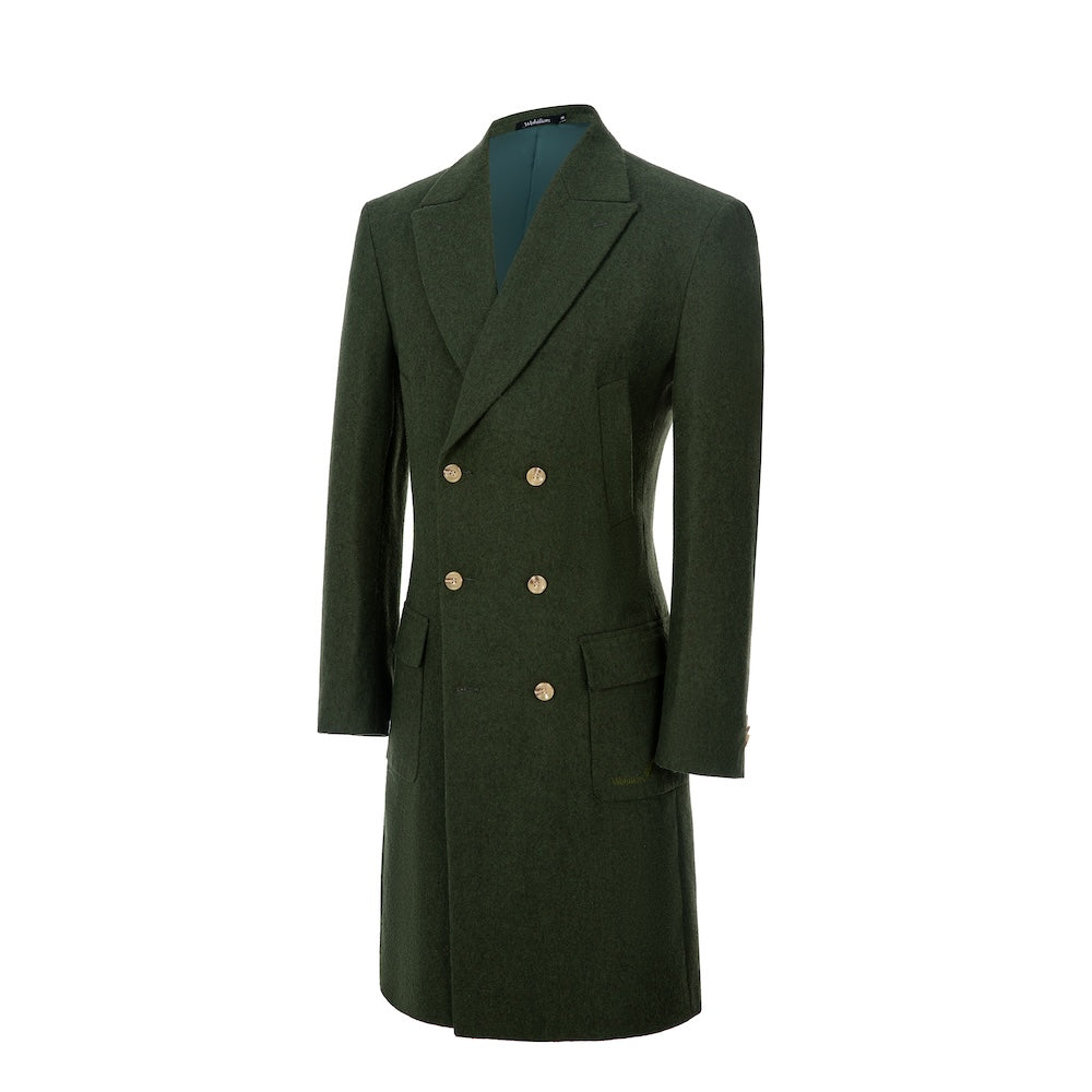 Men's Wool Coat Winter Double Breasted Long Coat 2776